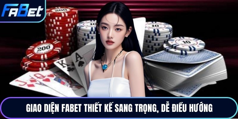 Giao diện Fabet thiết kế sang trọng, dễ điều hướng